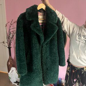 Herno Green Faux Fur Coat